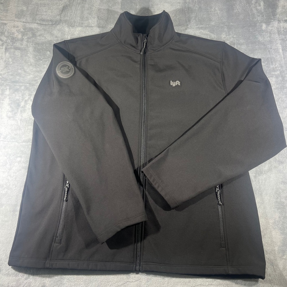 Lyft 1K Driver Softshell Jacket Mens 4XL Black Full‎ Zip